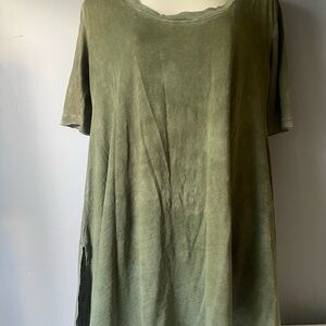 Free People Olive Green Blouse